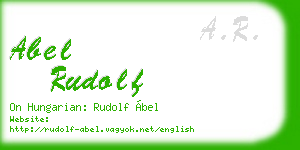 abel rudolf business card