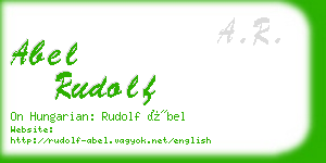 abel rudolf business card